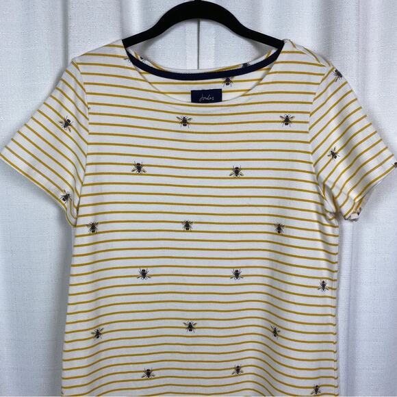 Joules Cream&Yellow Riviera Dress in Beestripe Sz.10 - Picture 5 of 15